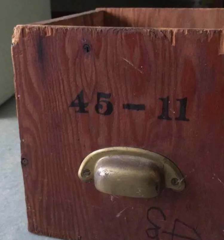 Numbered Wood Boxes (2) for Metal Meat Grinder photo 1