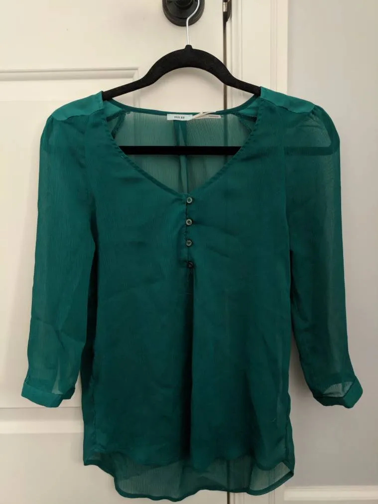Teal Blouse- Kimchi Blue Brand photo 1