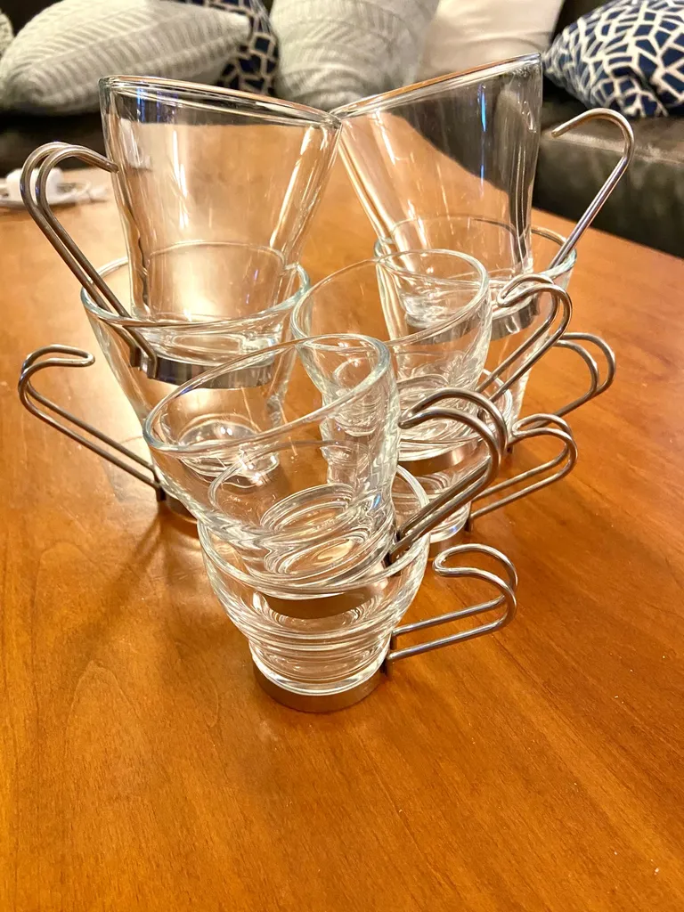 set of 4 cappuccino cups + a set espresso cups photo 1