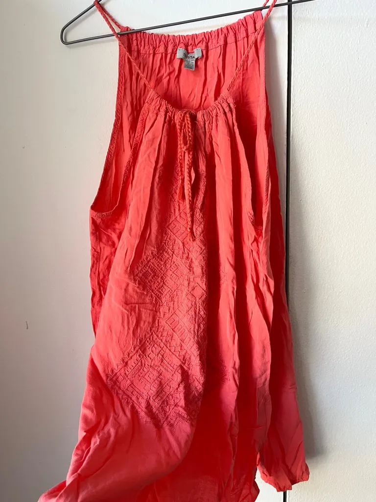 Tristan Flowy Salmon Pink Tank photo 1