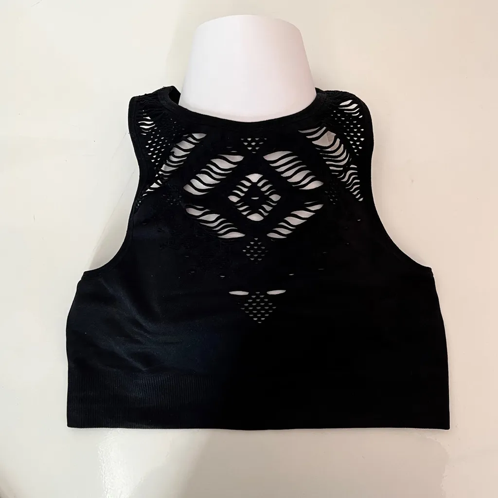 Black bralette top photo 1