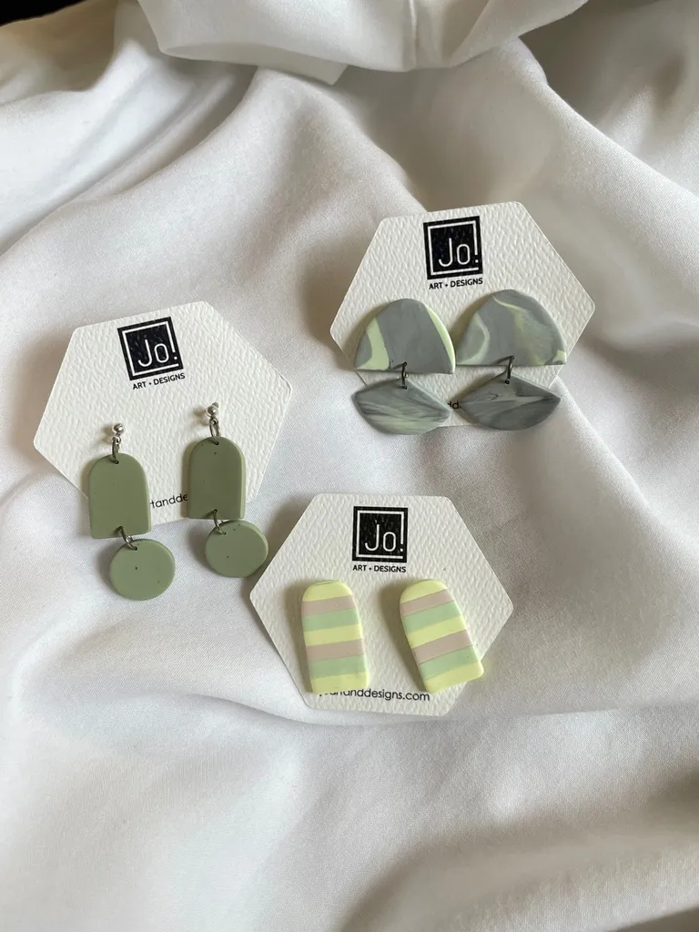 New Handmade Polymer Clay Earrings photo 1