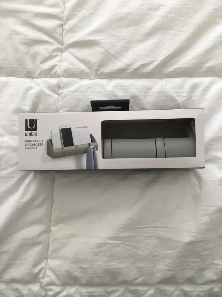 Umbra 3-Hook Mini Cubby Organizer (Grey) photo 1