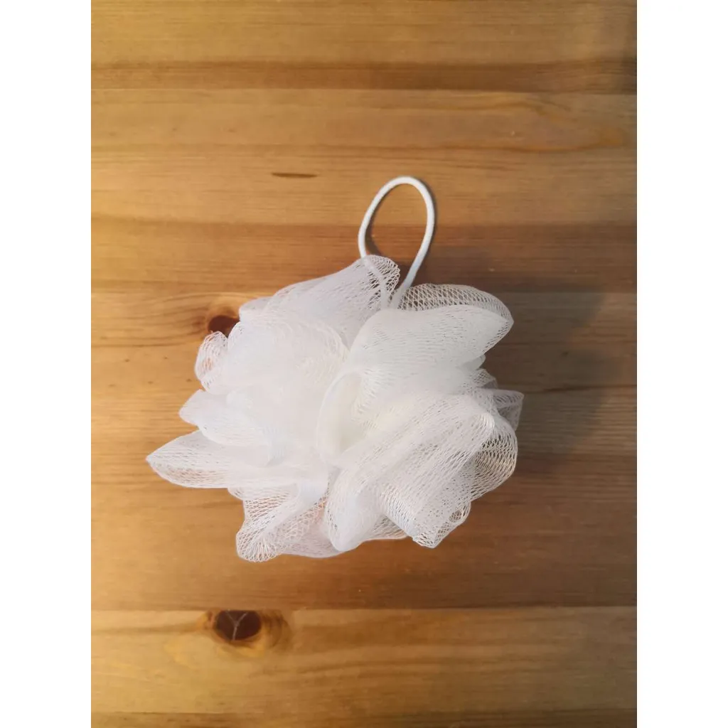 FREE! Small White Shower Pouf photo 1