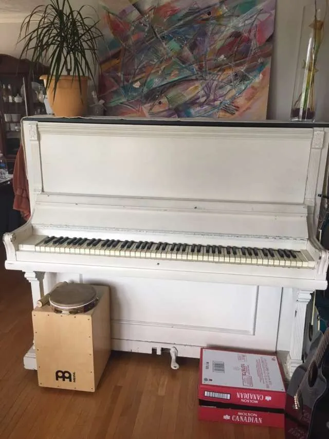 Vintage White Piano photo 1