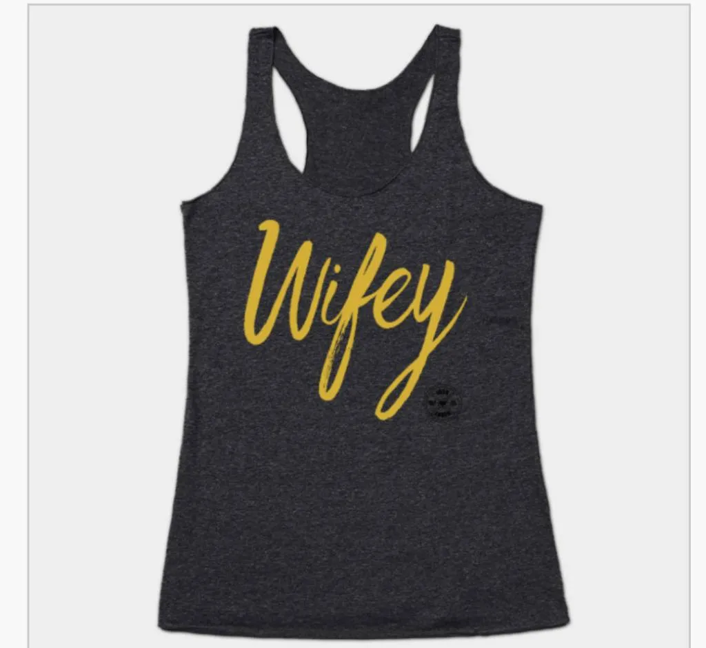 Wifey Racer back Tank Top Small photo 1