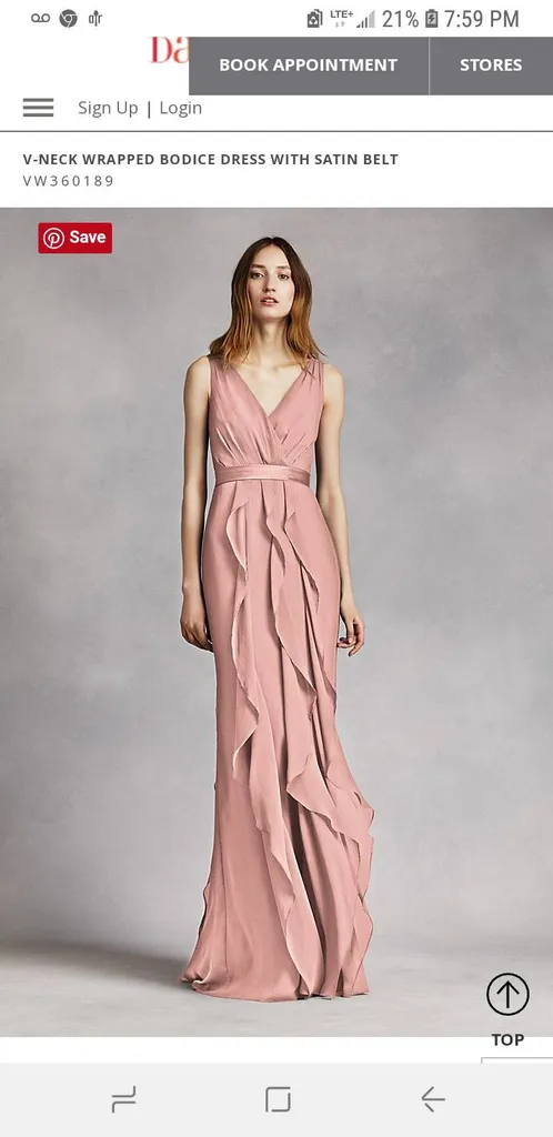 Vera Wang Bridesmaid Dress Size 6 photo 1