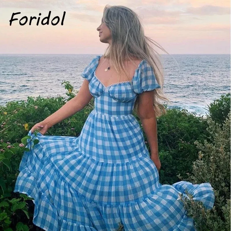 Gingham Summer Picnic Dress photo 1