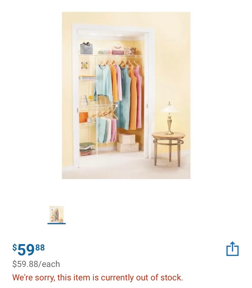 Rubbermaid Closet Set photo 1