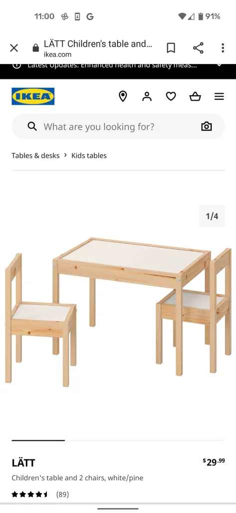 Iso Ikea Kids Table And Chairs photo 1