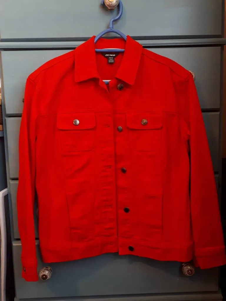 Joe Fresh Red Denim Jacket photo 1