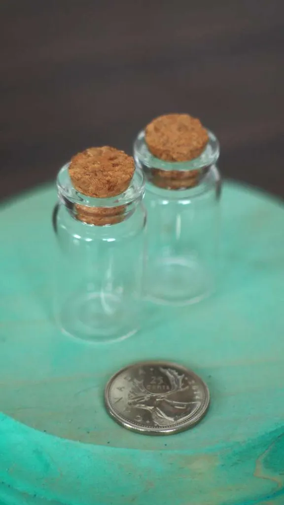 Tiny Glass Bottles With Cork Stoppers photo 1