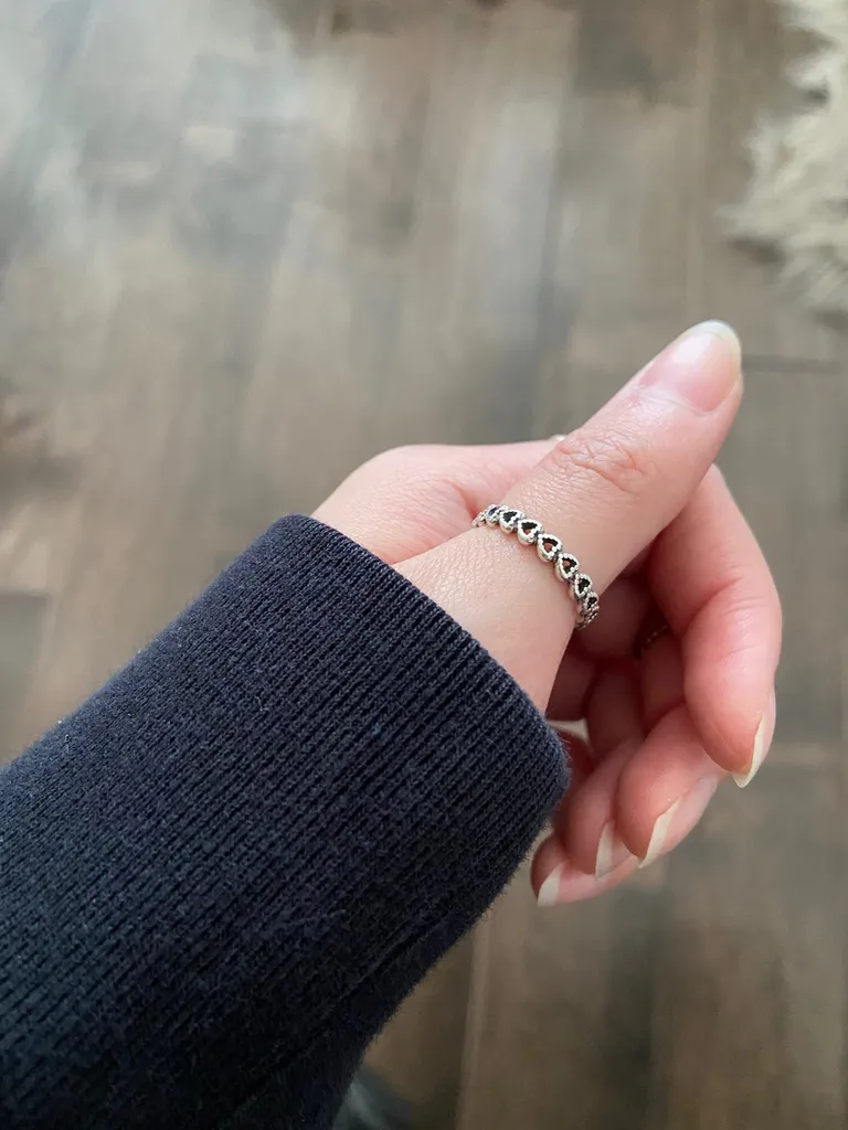 Pandora Band of Hearts Ring photo 1