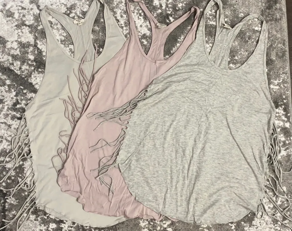 Aritzia Wilfred Fringe Racer back Tanks photo 1