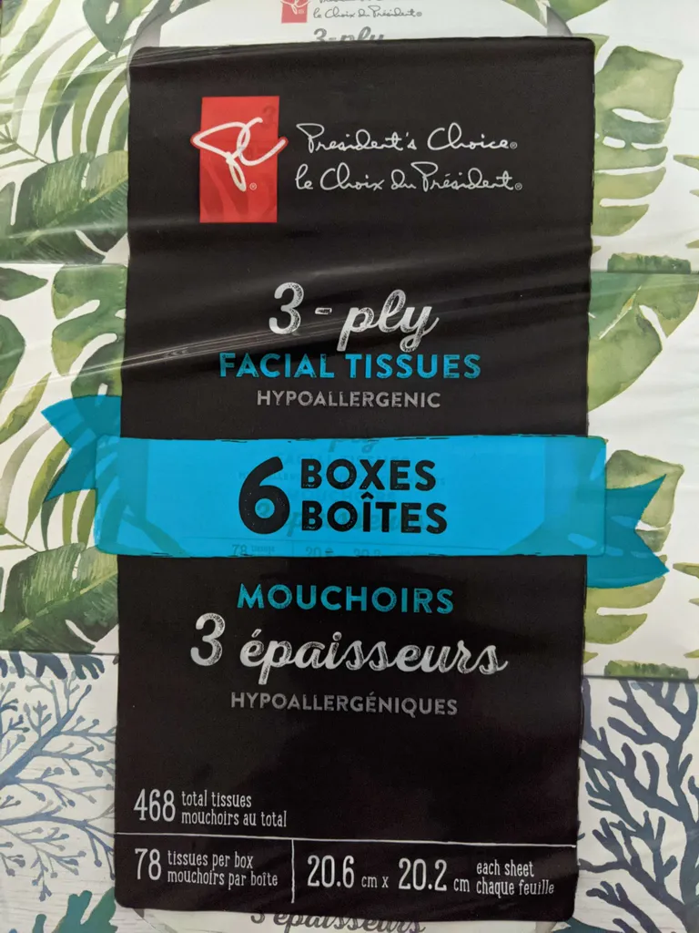 PC Hypoallergenic Facial Tissues 6 boxes set photo 1