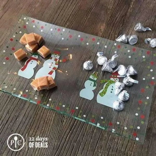 Pampered Chef Snowmen Platter BNIB photo 1