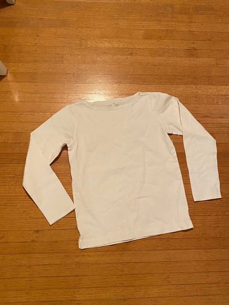 Muji long sleeve white cotton shirt, hundred percent cotton t... photo 1