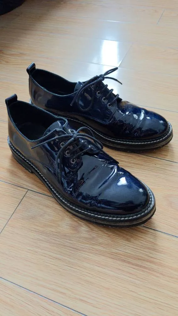Miista Glossy Midnight Blue Dress Shoes Size 37 photo 1