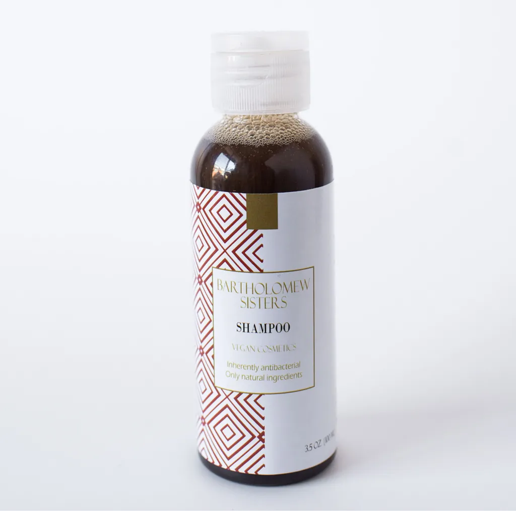 Handmade Vegan Shampoo Black Soap with Peppermint - 100 mL photo 1