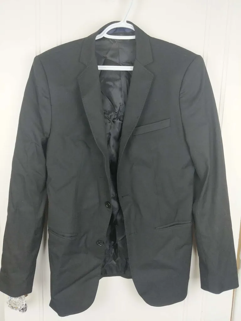 Zara mens black blazer size 38 photo 1