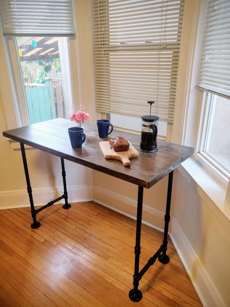 Rustic Industrial Handmade Console photo 1