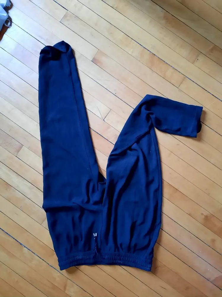 Zara Drawstring Navy Pants photo 1