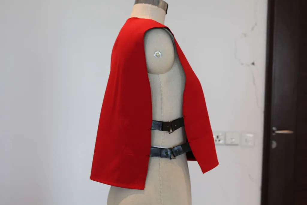 BNWT red top with side open photo 1