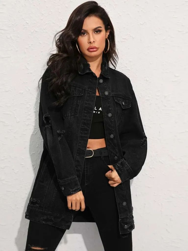 BN Long Black Denim Jacket photo 1