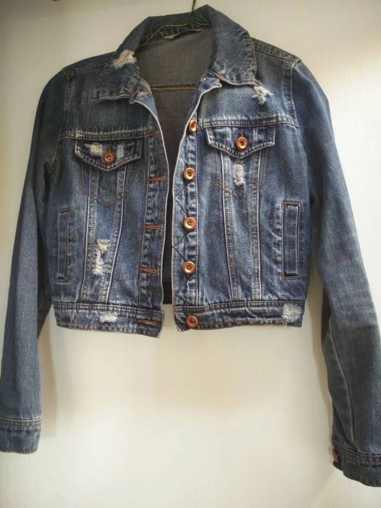 Cropped Denim Jacket photo 1