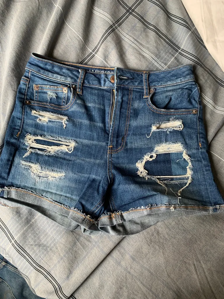 High Waisted Denim Shorts photo 1