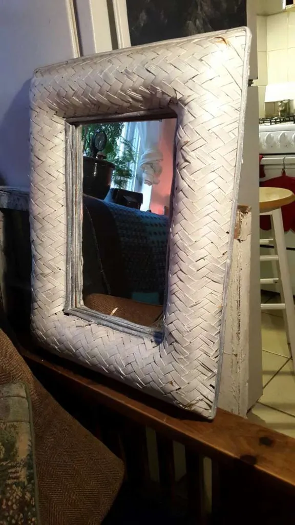 Mirror with Wicker Frame photo 1