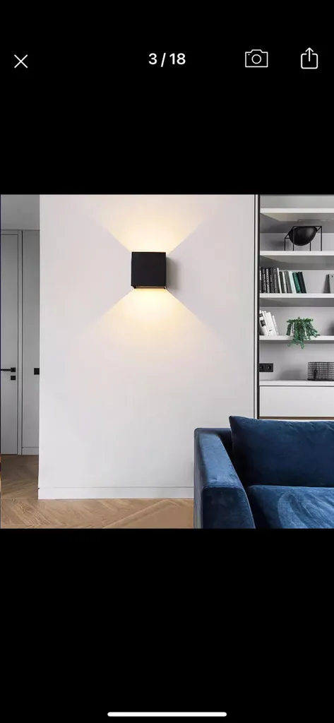 Wall lamp 12W - indoor and outdoor with adjustable wall light photo 1