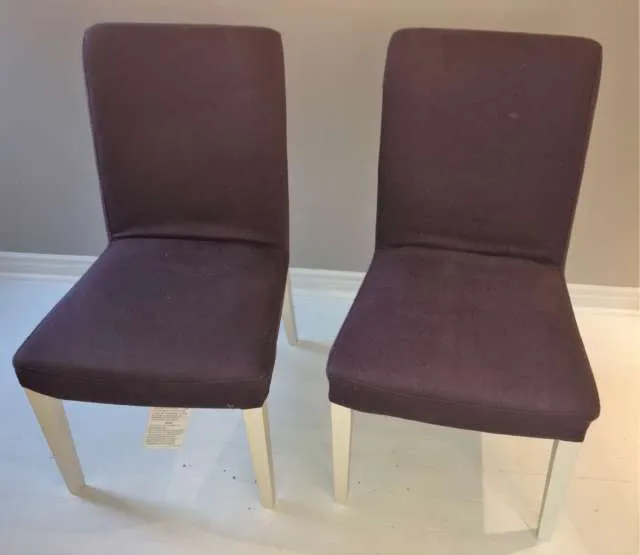 Two Purple IKEA HENRIKSDAL Dining Chairs photo 1