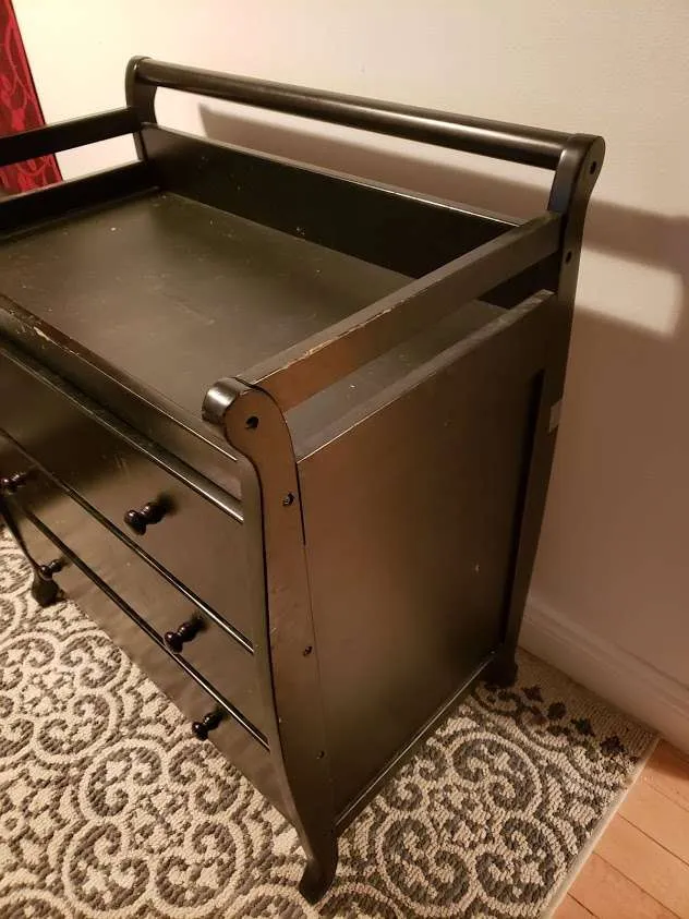 Black Dresser & Change Table (no pad) photo 1