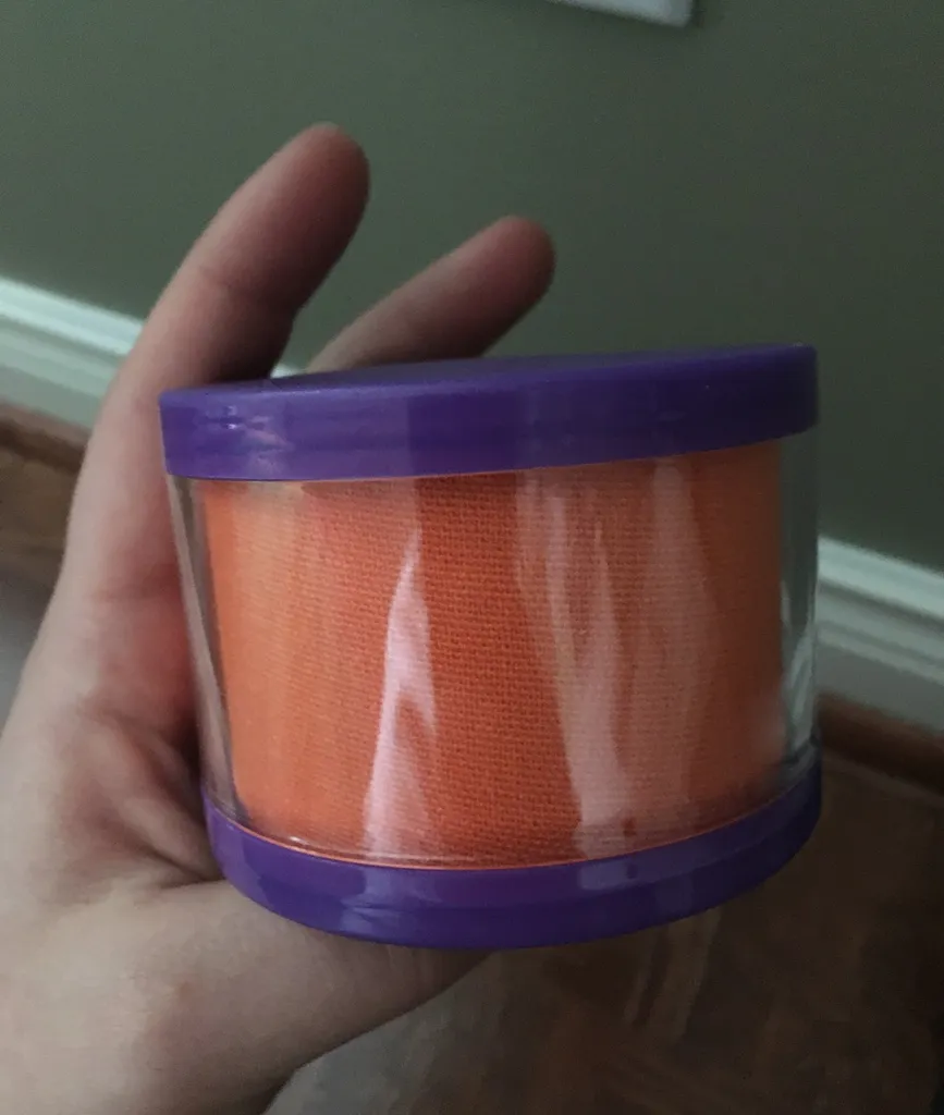 orange and purple KT tape photo 1