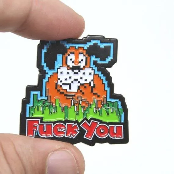 Fuck You DuckHunt Dog - Pin photo 1