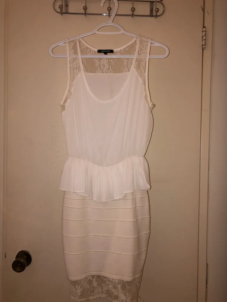 White Peplum Dress photo 1