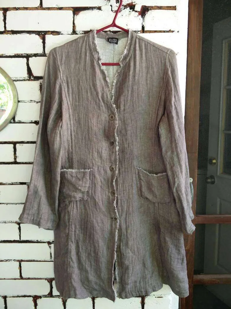 Eileen Fisher Double weave, Irish Linen Jacket (M) photo 1