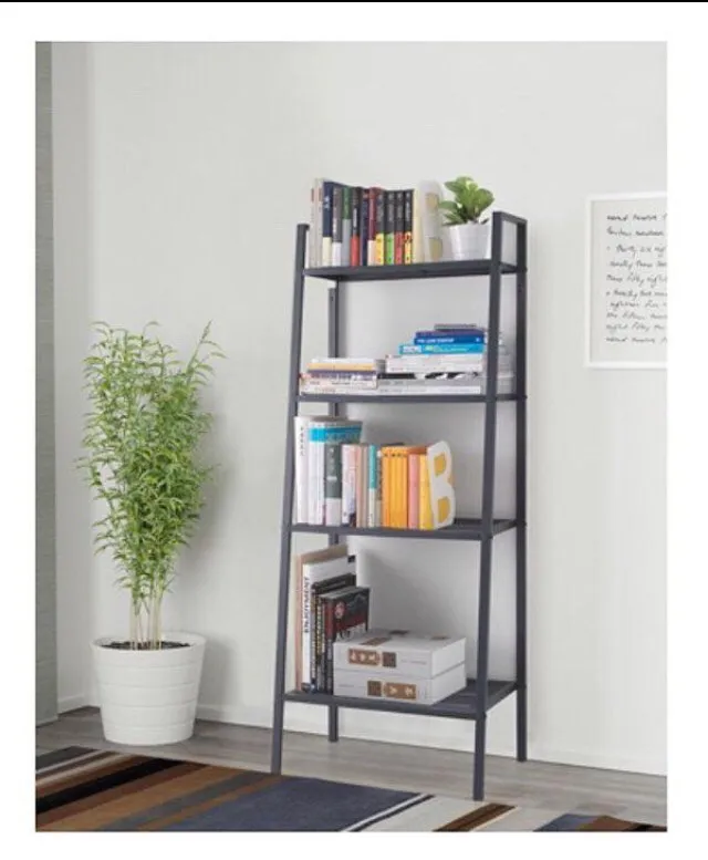 Ikea Dark Grey Metal Shelving Unit photo 1
