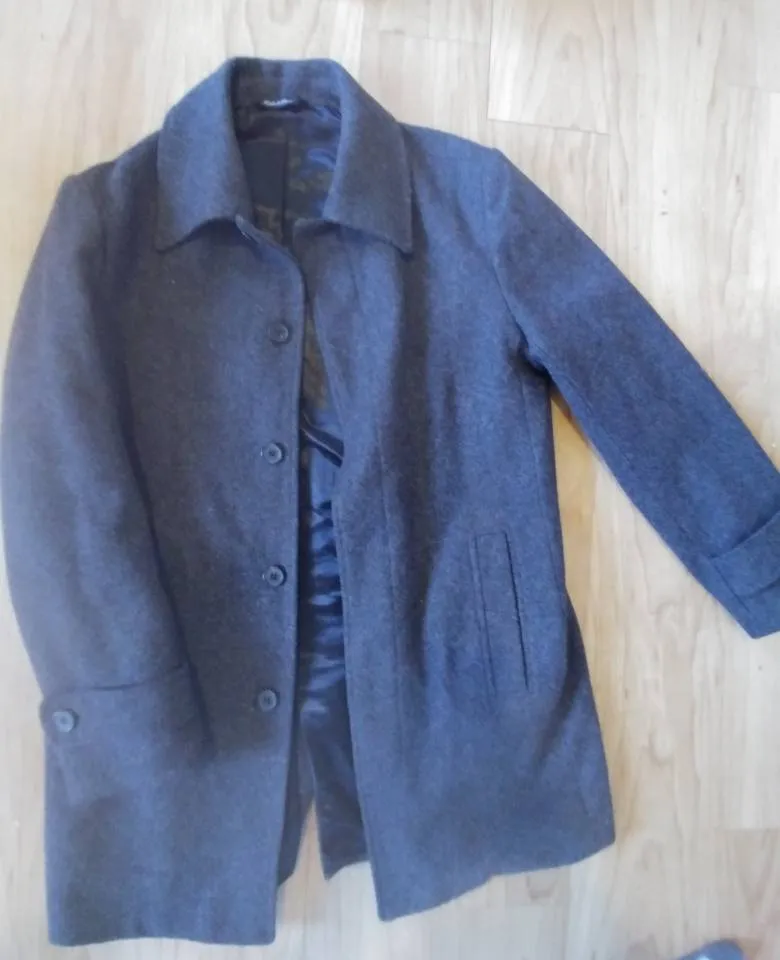 Grey Wool Coat Men's photo 1