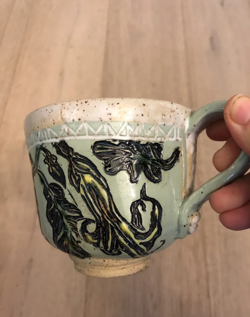 Handmade Angel Trumpet Teacup photo 1