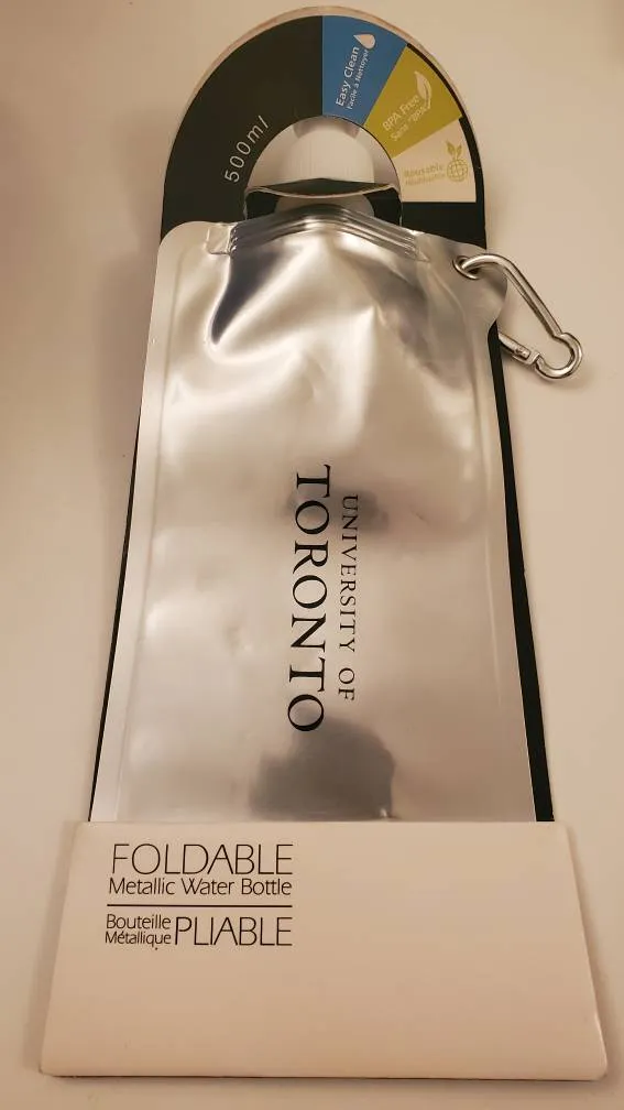 Foldable UofT Metallic Water Bottle photo 1