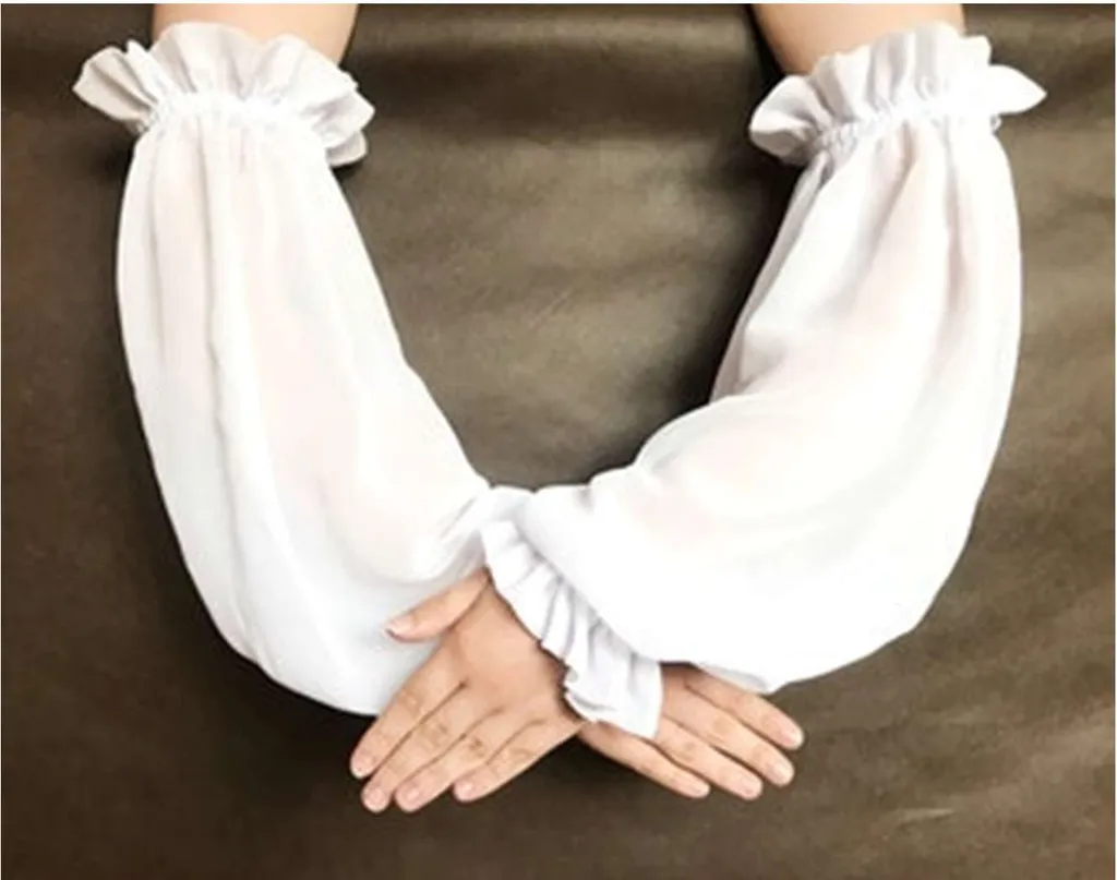 White Elegant big sleeves, julliet puffs, white gloves, for b... photo 1