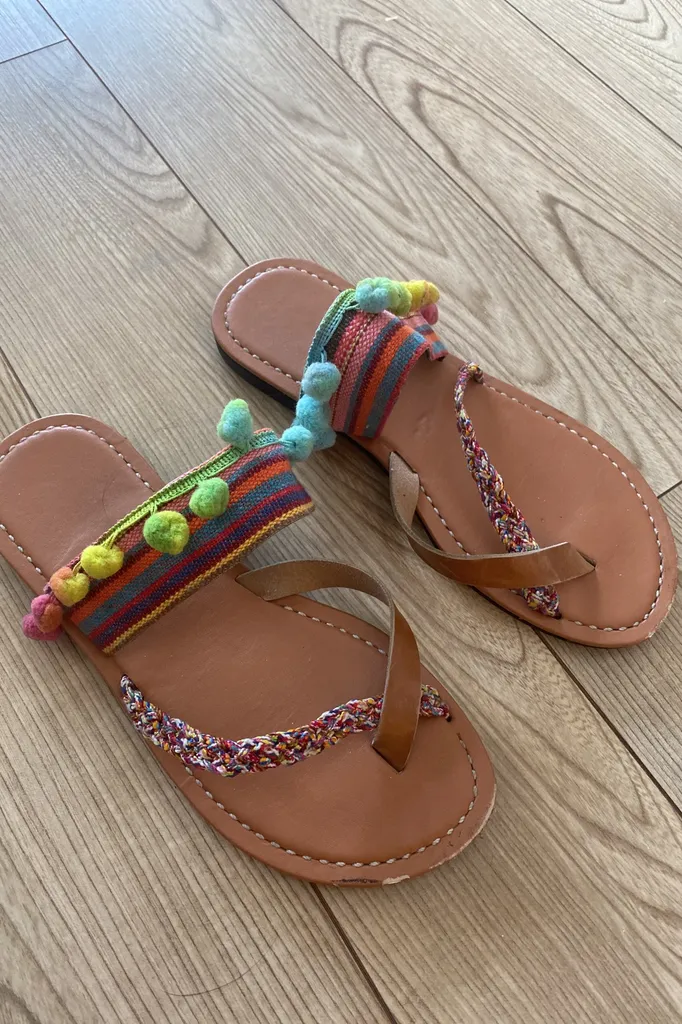 Thailand Flip flops Boho Style -size 8.5/9 photo 1