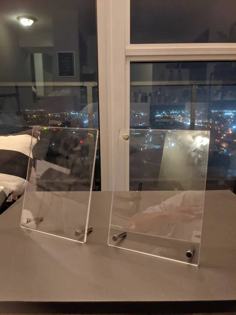 2 Clear Acrylic Picture Frames photo 1