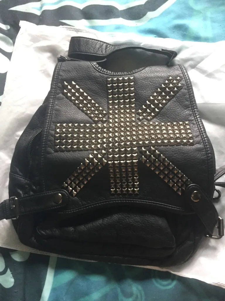 Leather universal backpack photo 1