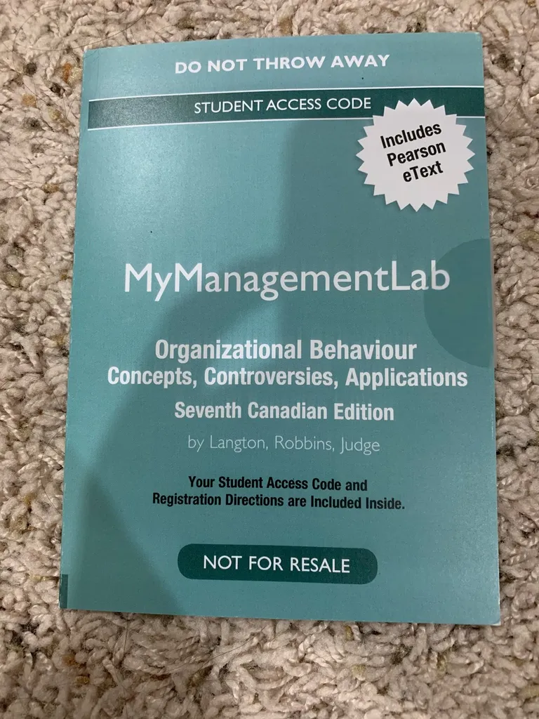 Organizational Behaviour Access Card photo 1
