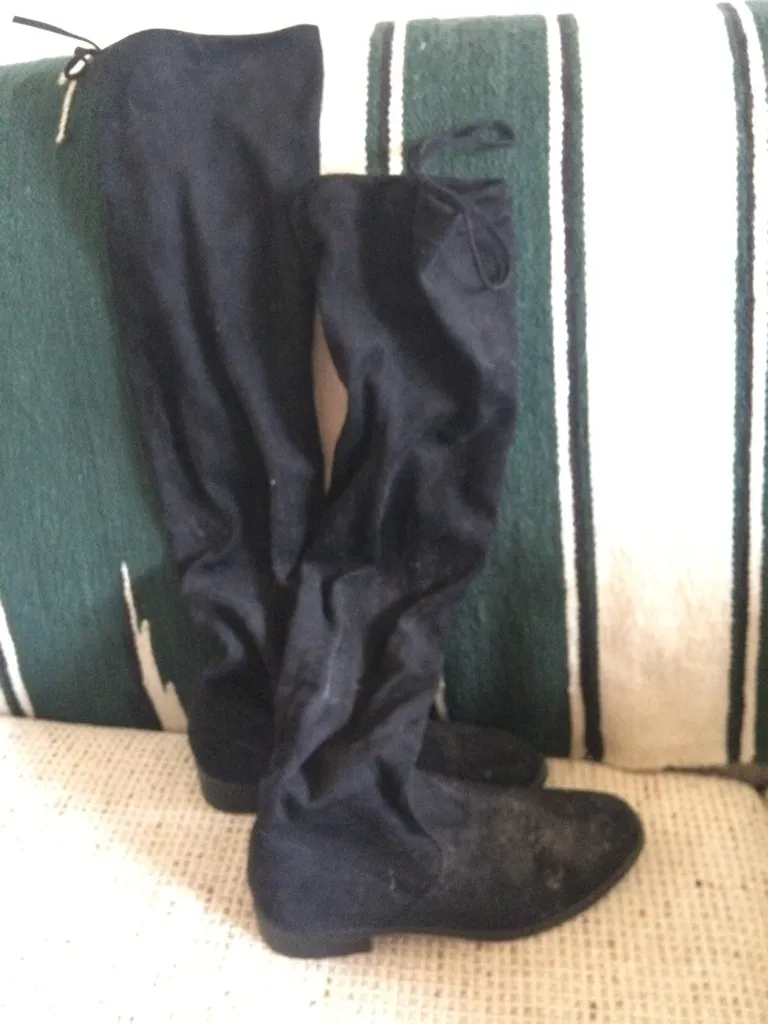 ASOS Thigh High Black Boots W9 photo 1