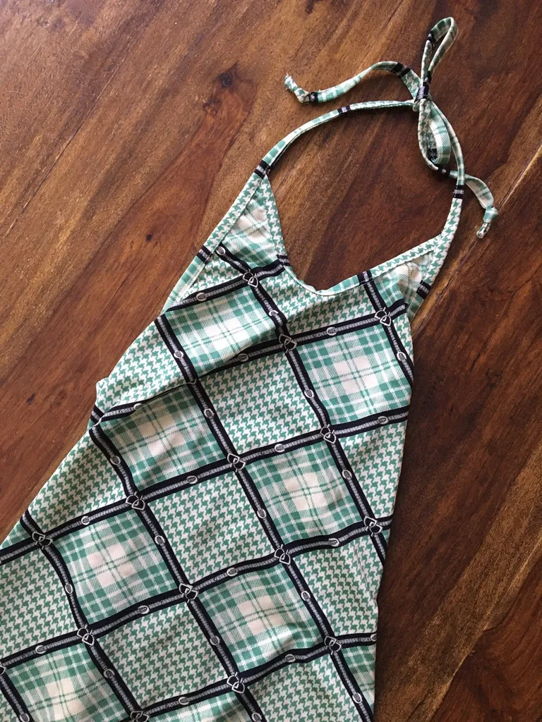 Green Vintage Halter Dress photo 1