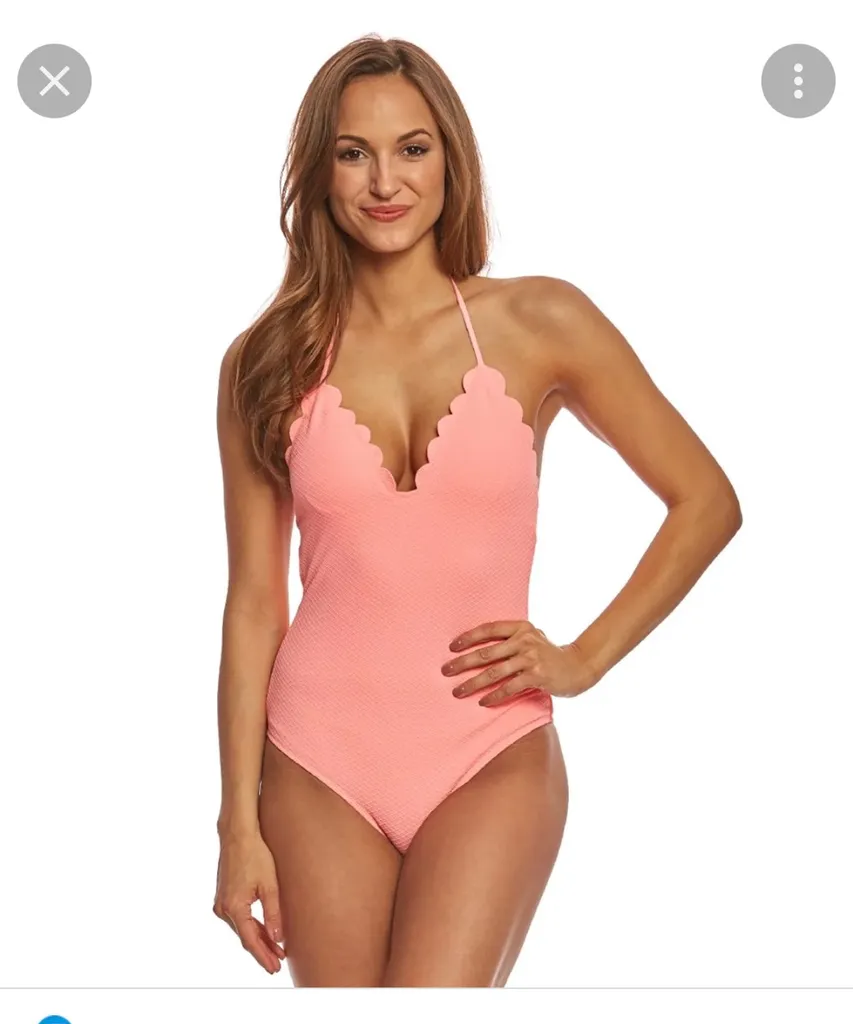 Jessica Simpson “Under The Sea” Scalloped Edge Halter One-Pie... photo 1